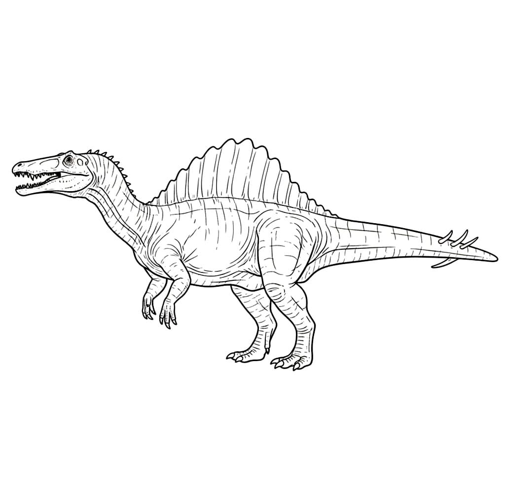 Spinosaurus Ser til venstre fargelegging