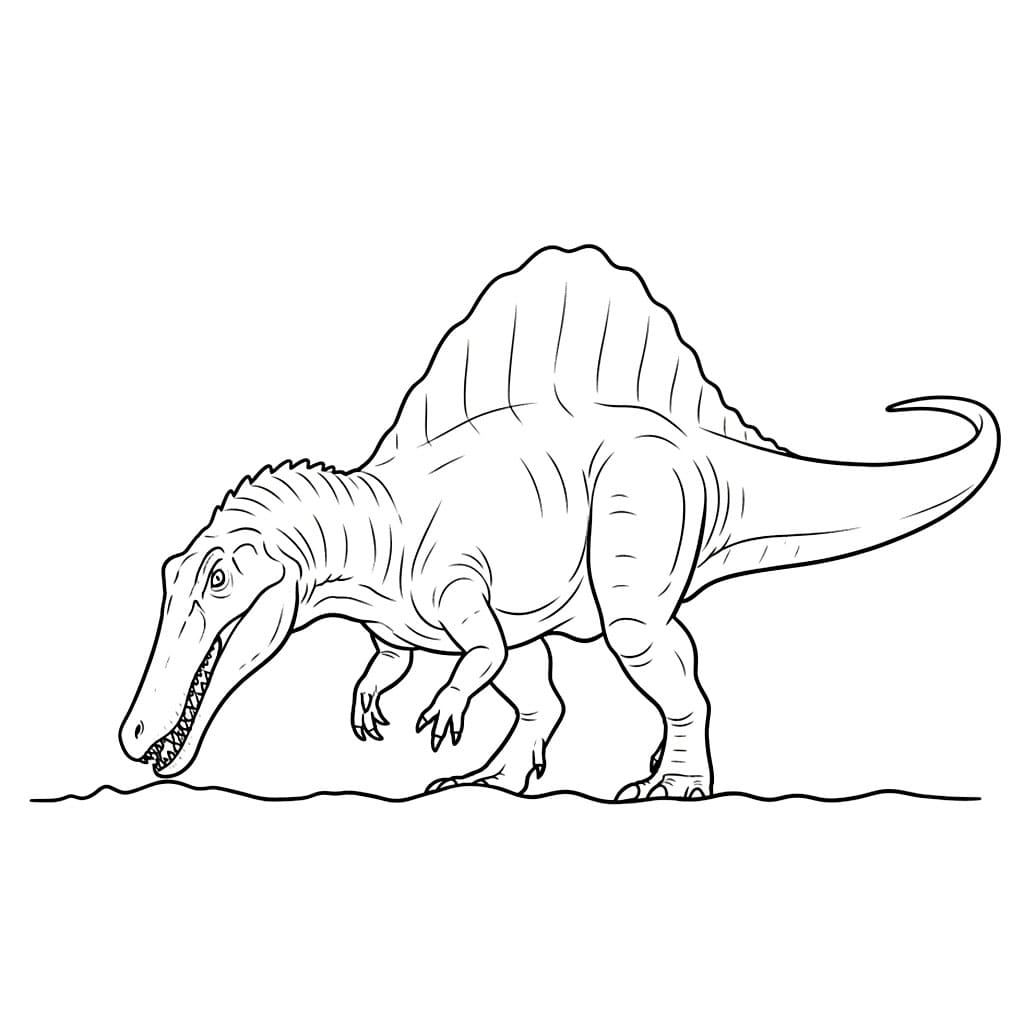 Spinosaurus Snuser ned fargelegging