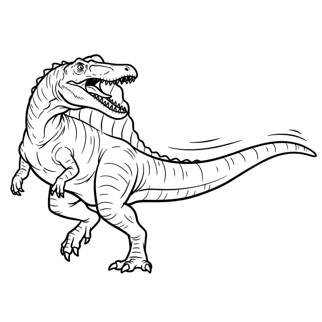 Spinosaurus Svinger halen fargelegging