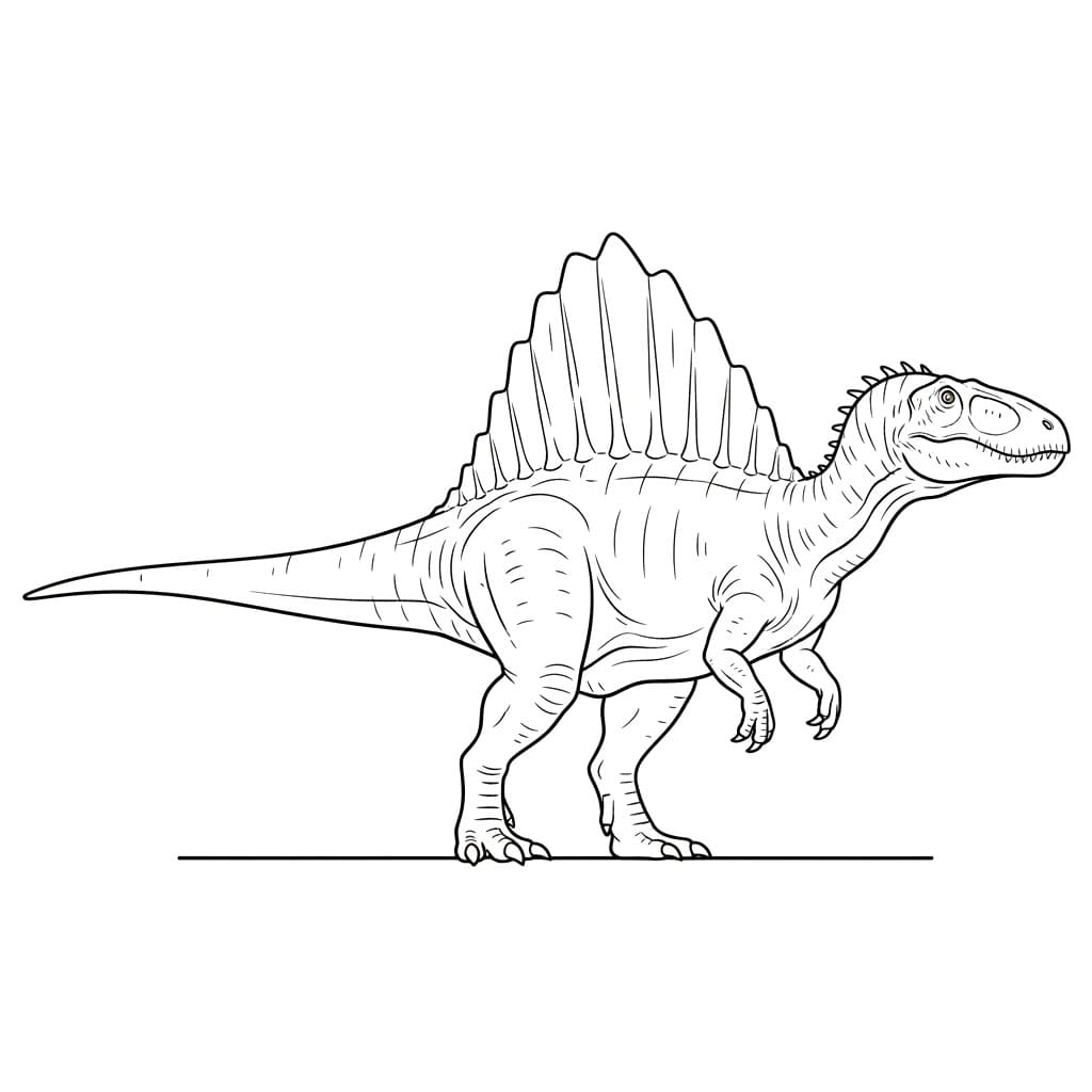 Stående Spinosaurus fargelegging