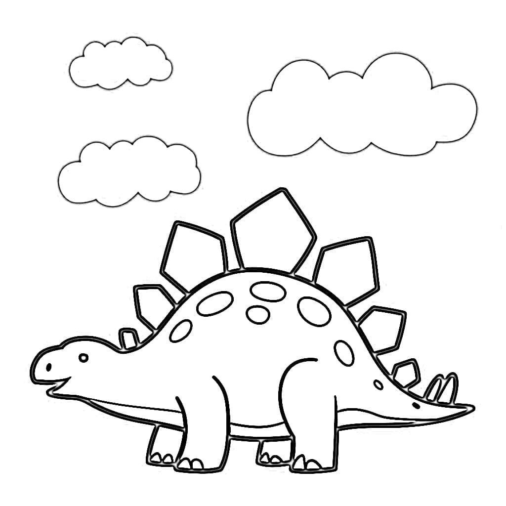 Stegosaurus bilde fargelegging