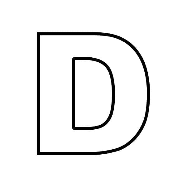 Stor Bokstaven D fargelegging