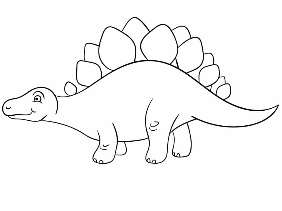 Tegneserie Stegosaurus fargelegging