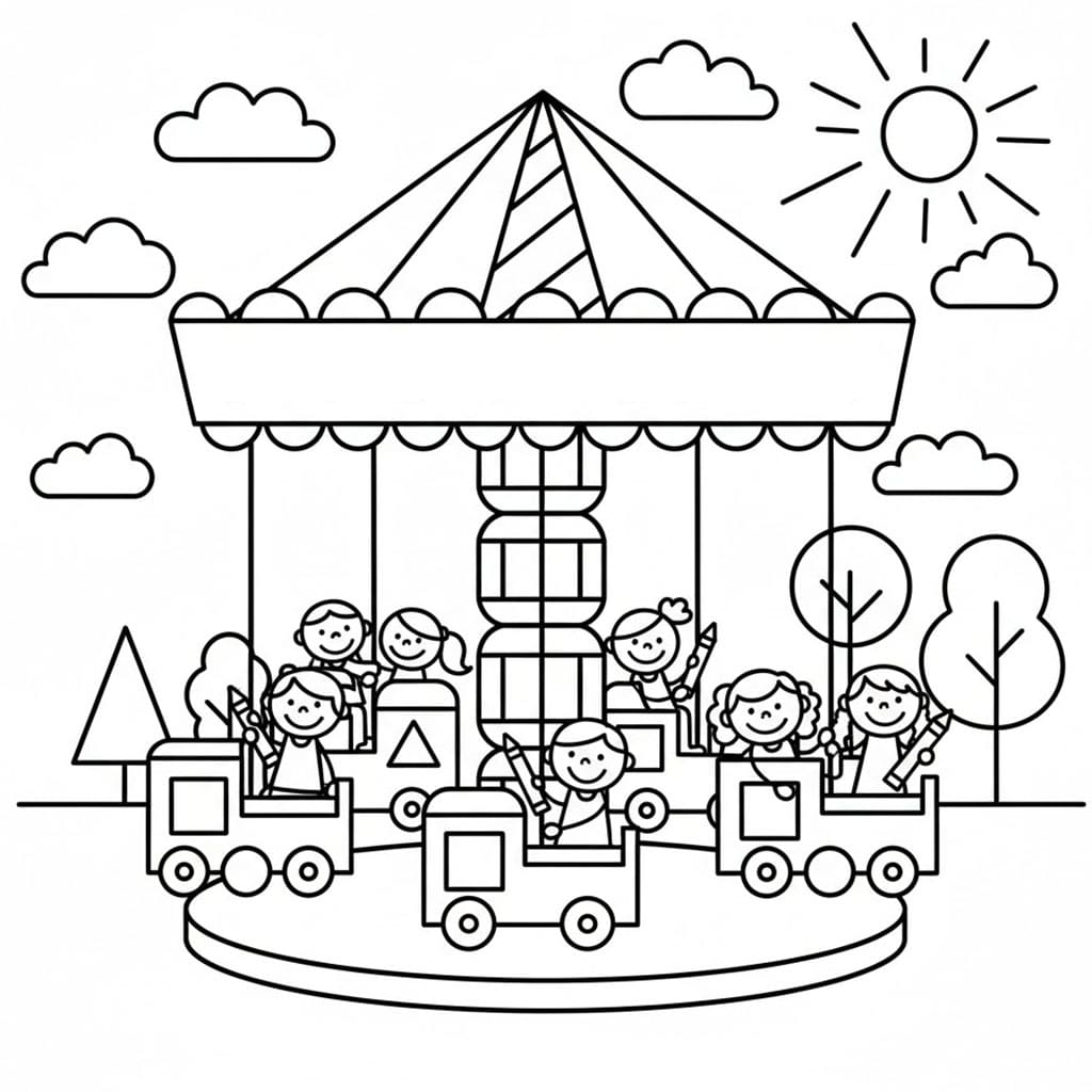 Togkarusell fargelegging