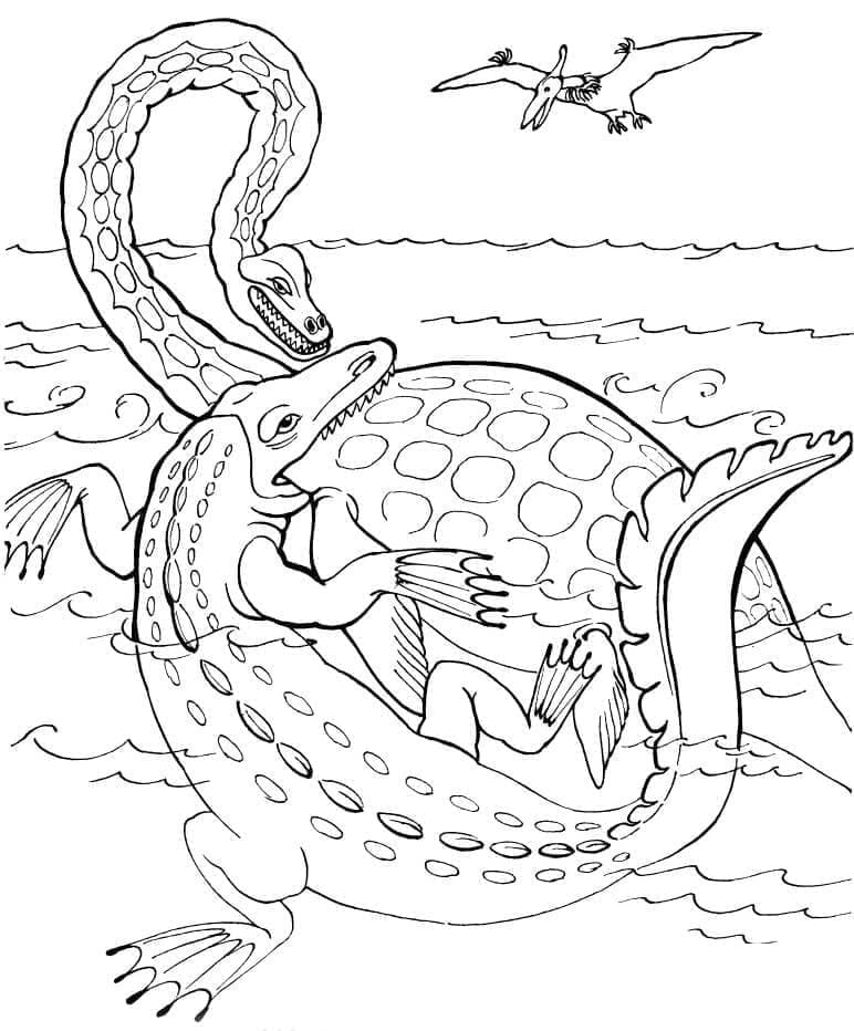 Utskriftbar Mosasaurus fargelegging