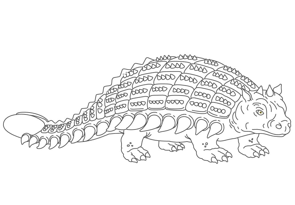 Utskrivbar Ankylosaurus fargelegging
