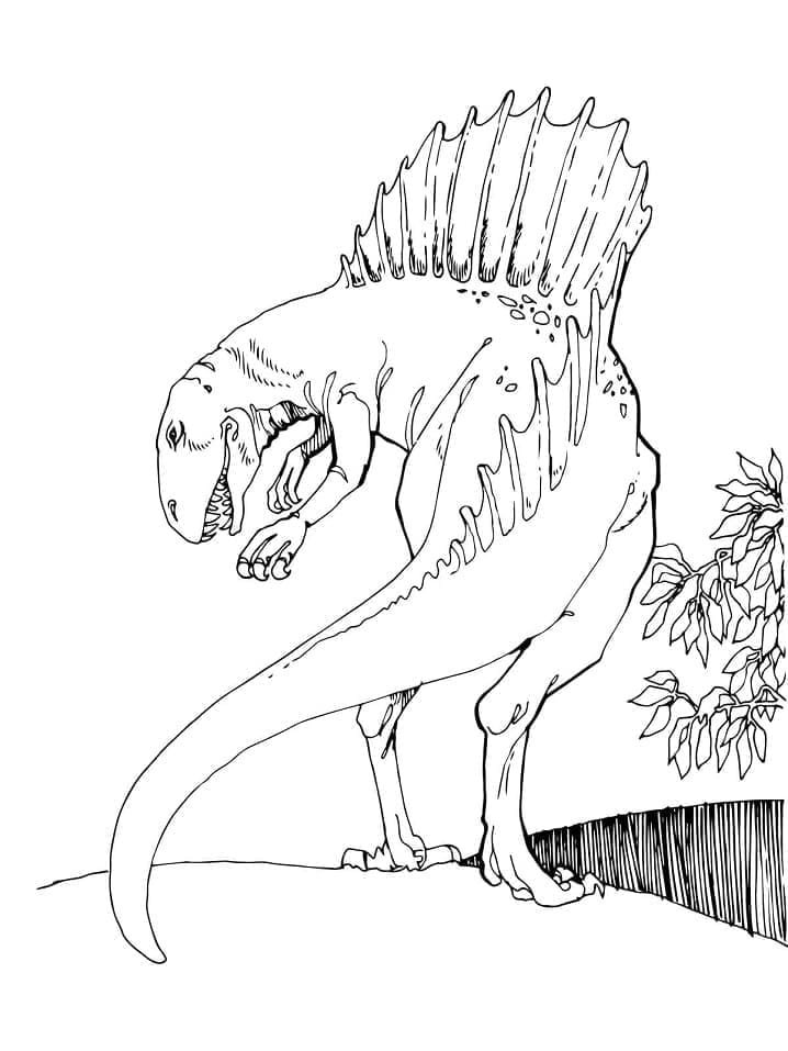 Utskrivbar Spinosaurus dinosaur fargelegging