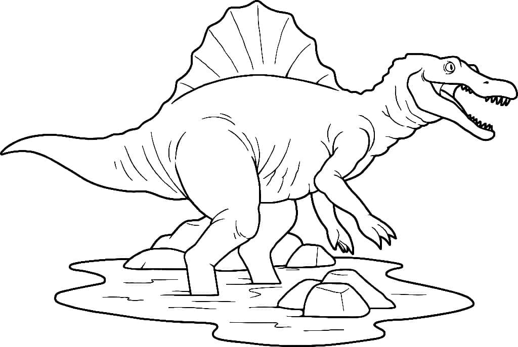 Utskrivbar Spinosaurus fargelegging
