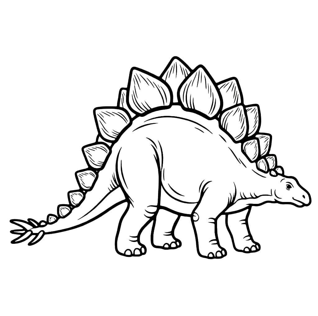 Vakker stegosaurus fargelegging