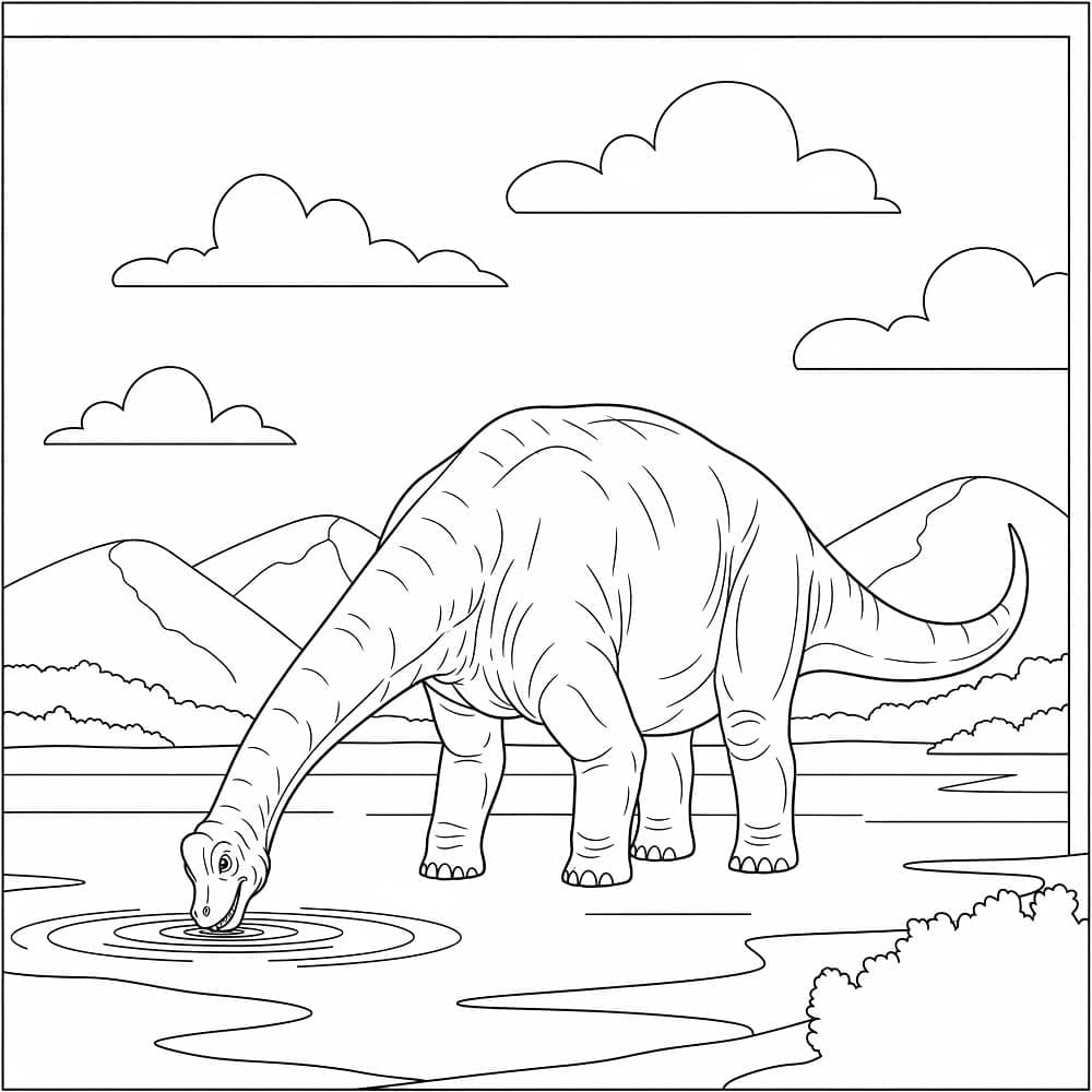 Vanlig Brachiosaurus fargelegging