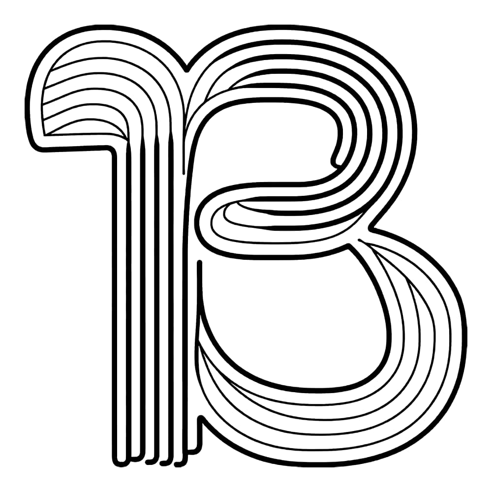 Veldig enkel bokstav B fargelegging