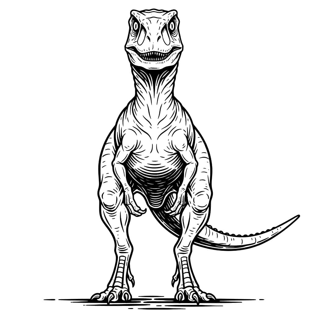 Velociraptor forfra fargelegging