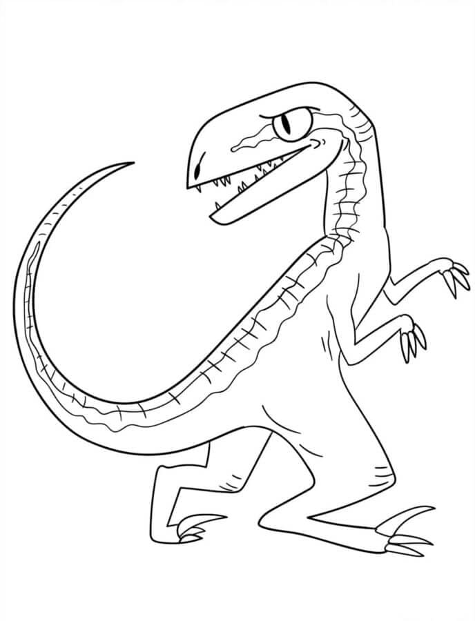 Velociraptor Gratis Tegning fargelegging