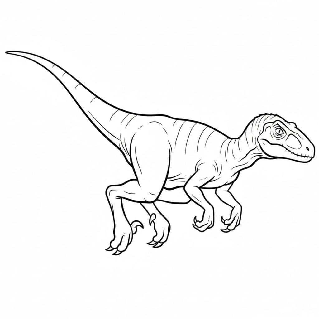 Velociraptor Løpende fargelegging