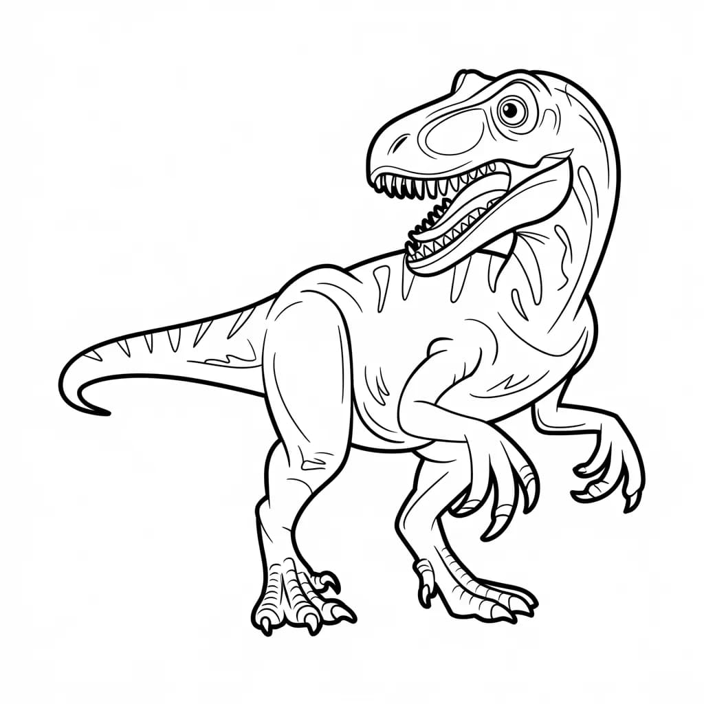 Velociraptor omriss fargelegging