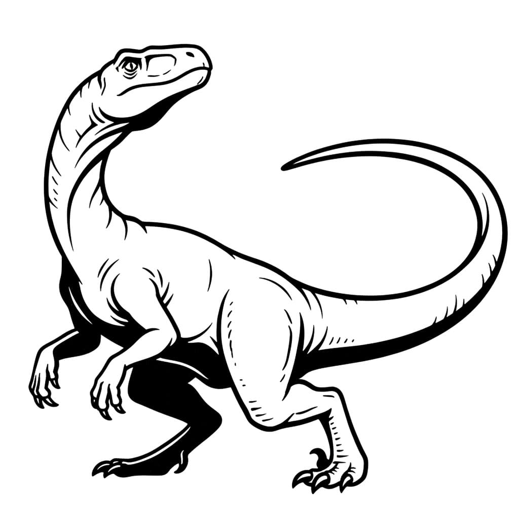 Velociraptor strekker seg fargelegging