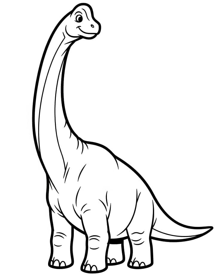 Vennlig Brachiosaurus fargelegging