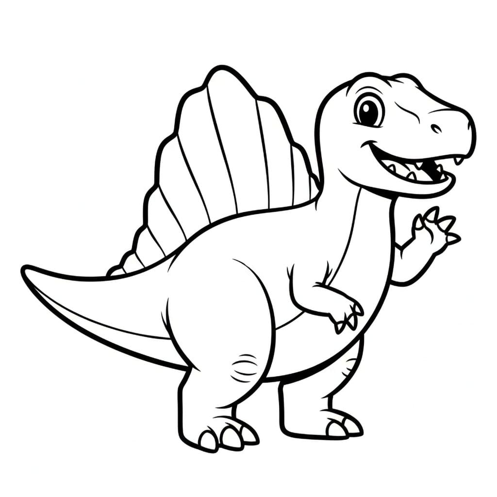 Vennlig Spinosaurus fargelegging