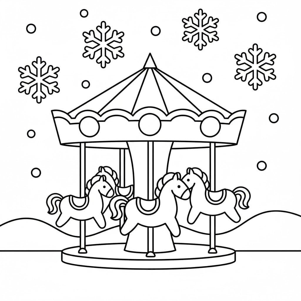 Vinterkarusell fargelegging