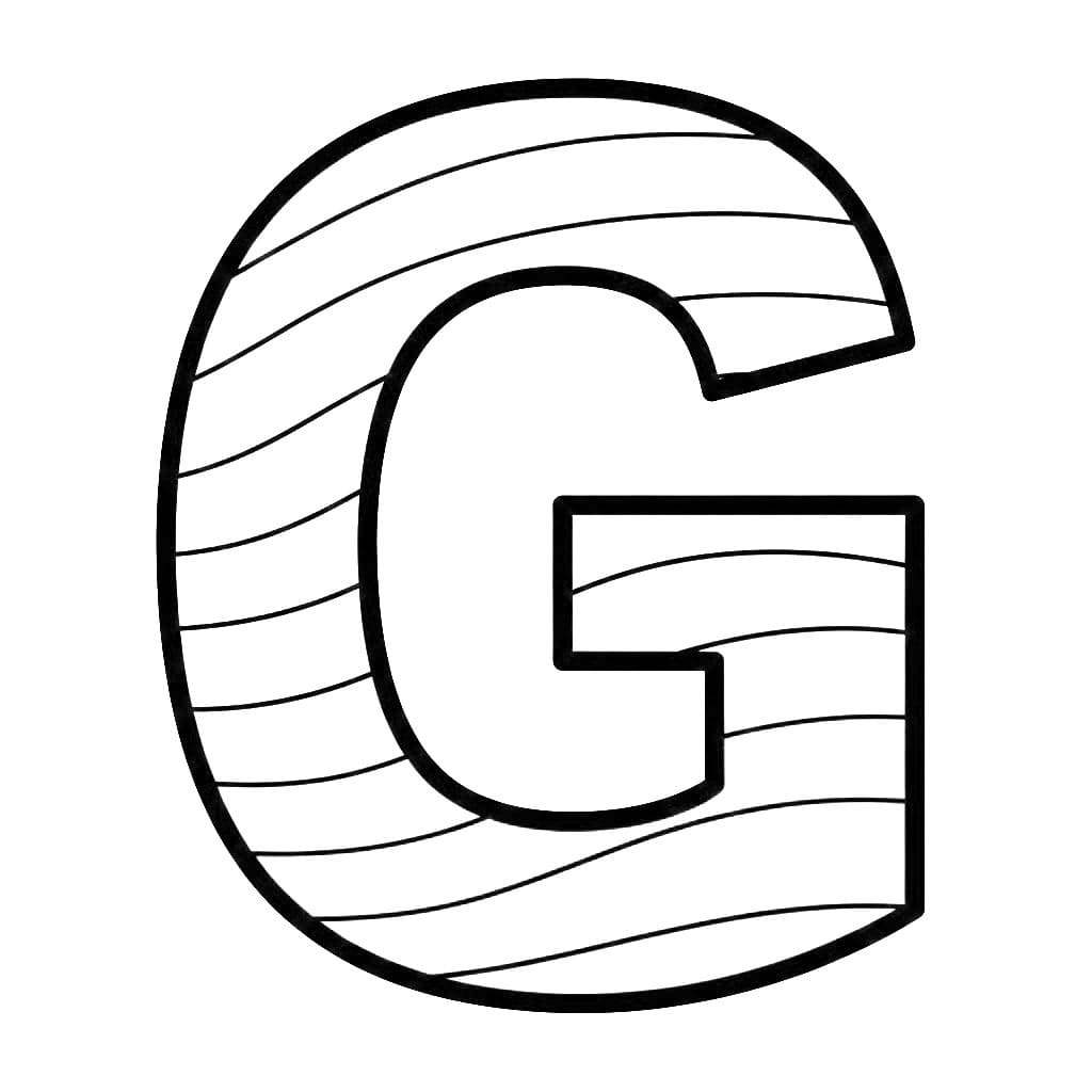 Boble av bokstaven G fargelegging