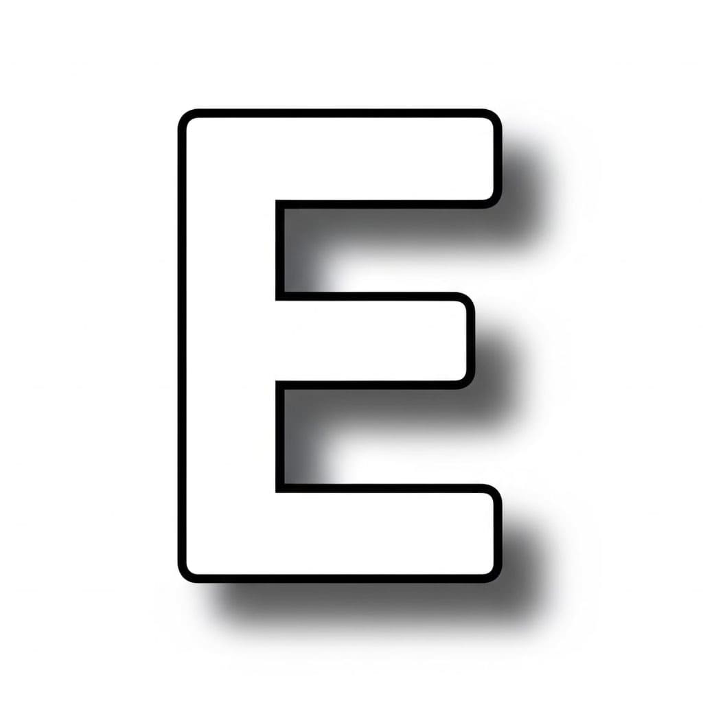 Bokstaven E Fargelegging