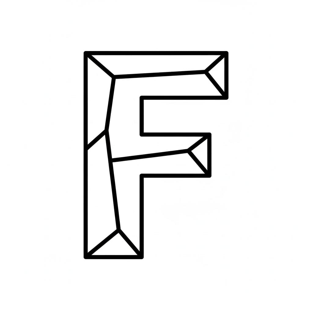 Bokstaven F Fargelegging