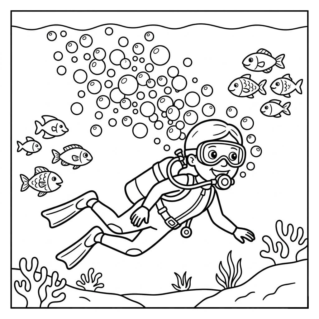 Dykking boblemoro fargelegging