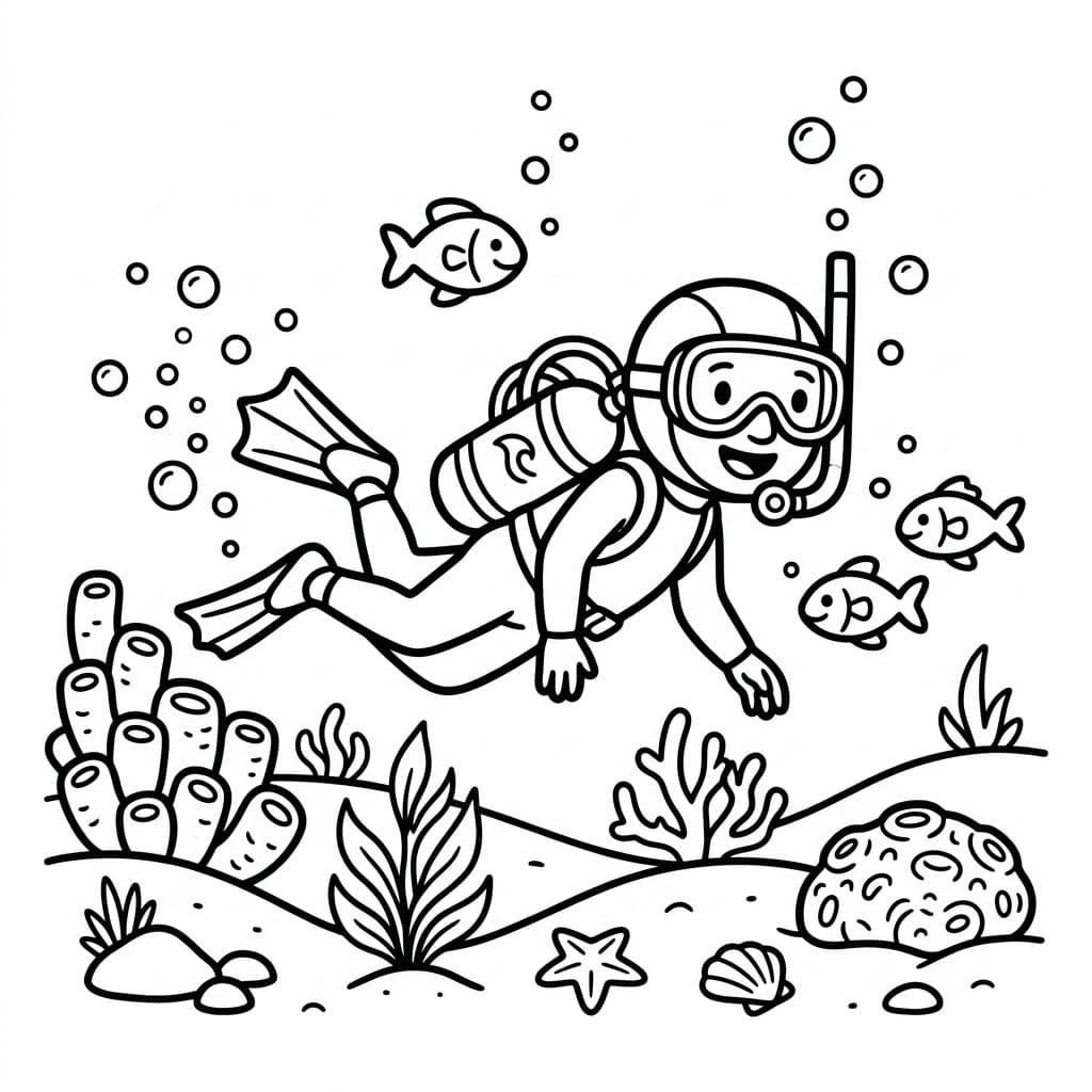 Dykking eventyr fargelegging