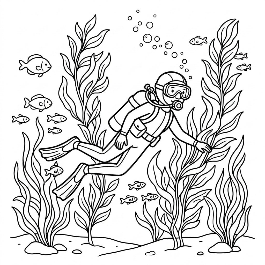 Dykking i tangskog fargelegging