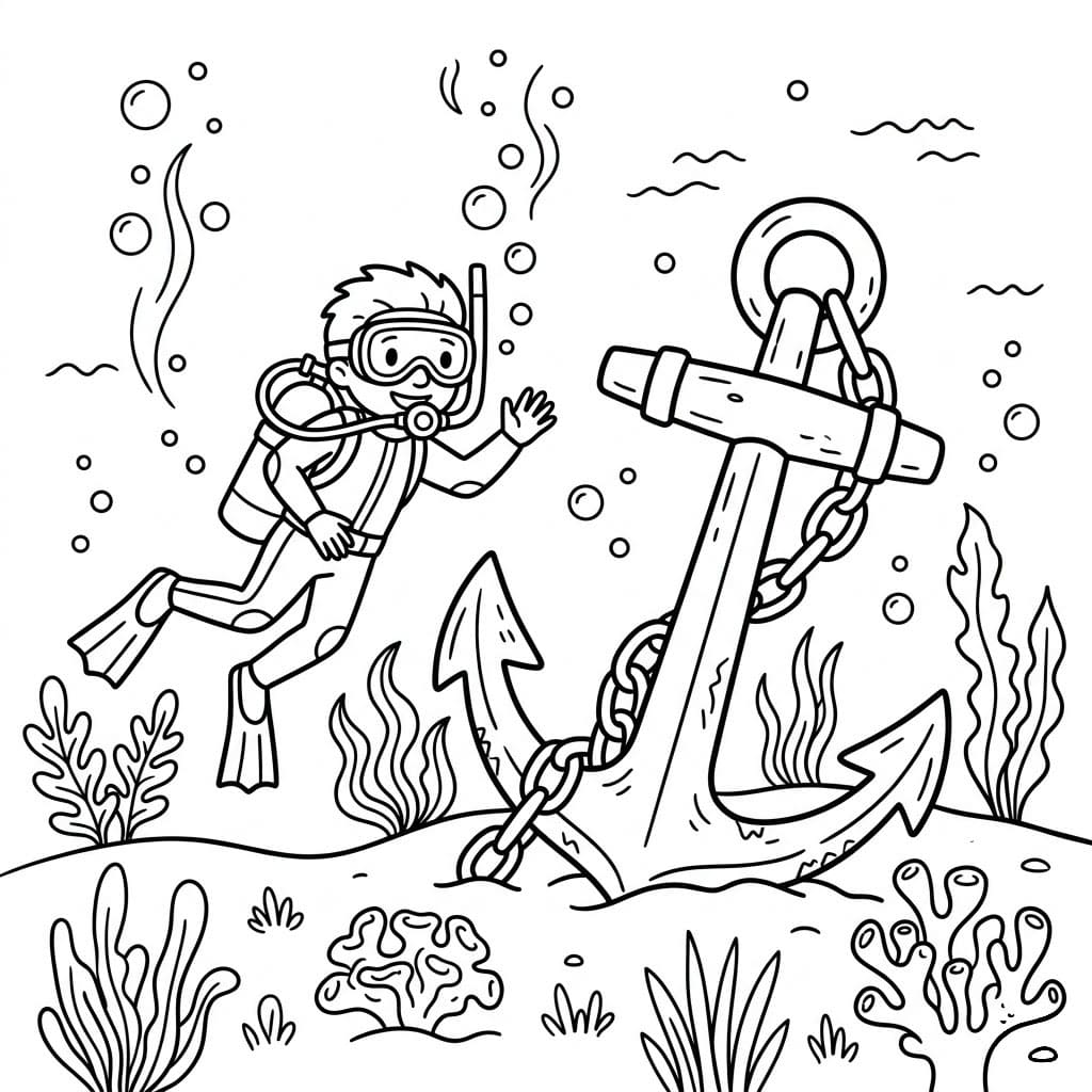 Dykking ved anker fargelegging