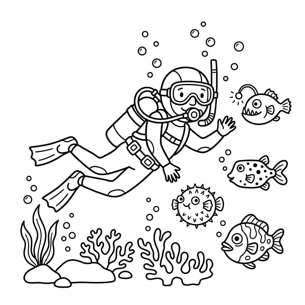 Dyphavsdykking fargelegging