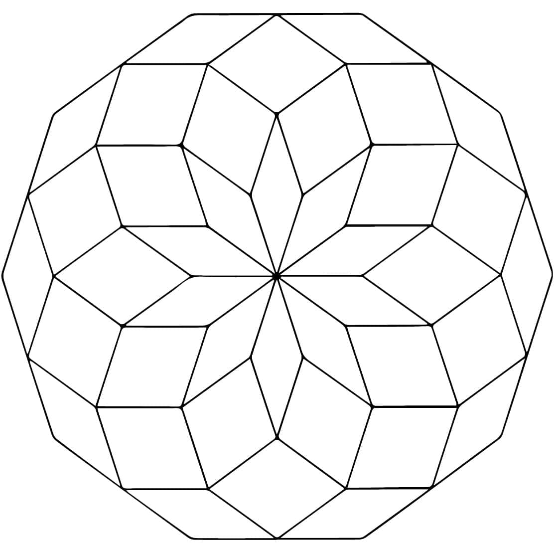 Enkel geometrisk stil fargelegging