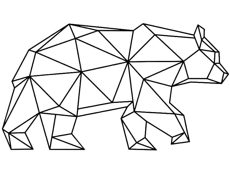 Geometrisk bjørneform fargelegging