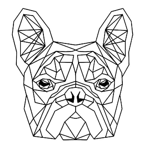 Geometrisk bulldogform fargelegging