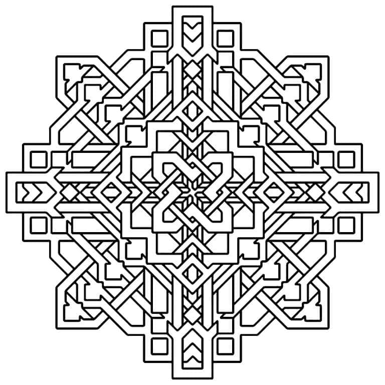 Geometrisk design fargelegging