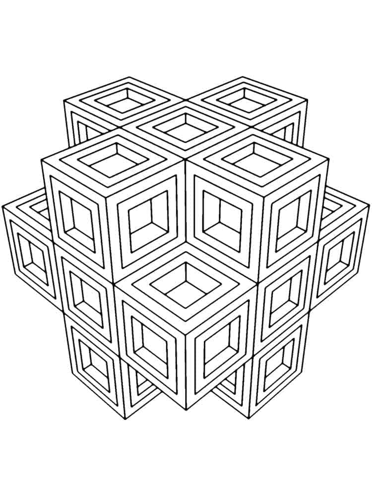 Geometrisk formkunst fargelegging