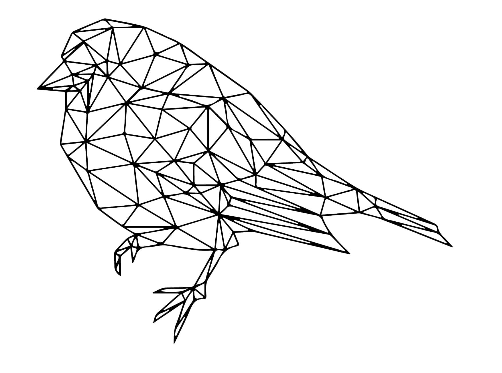 Geometrisk fugl fargelegging