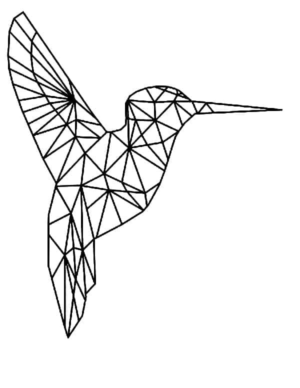 Geometrisk fugleform fargelegging