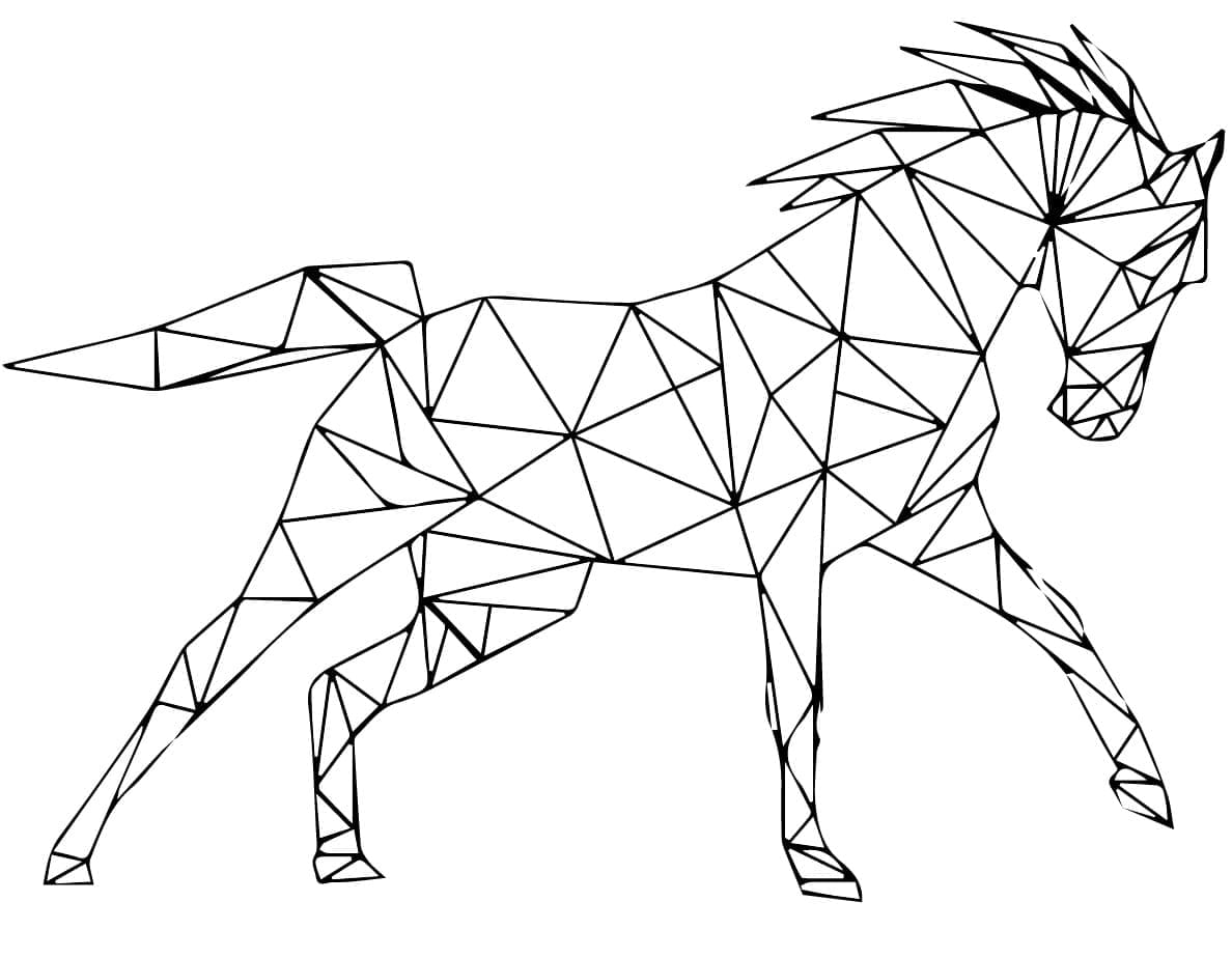 Geometrisk hest fargelegging