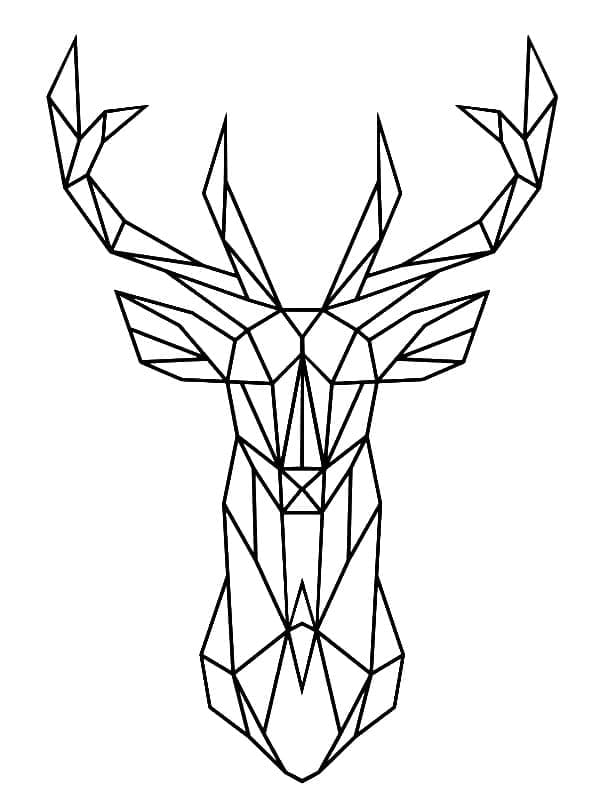 Geometrisk hjorteform fargelegging