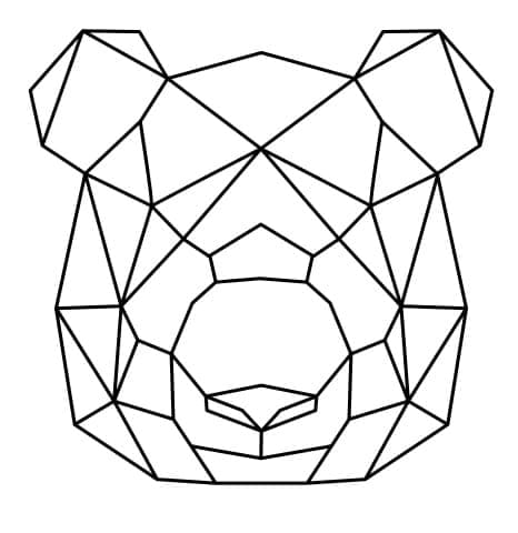 Geometrisk pandaform fargelegging