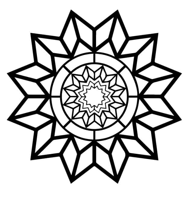 Geometrisk sol fargelegging