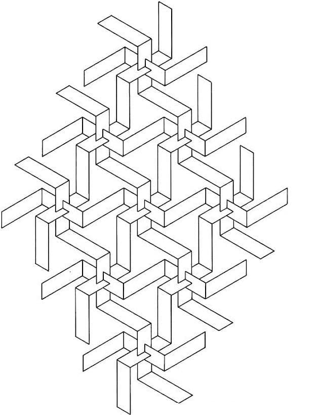 Geometriske Former Fargelegging
