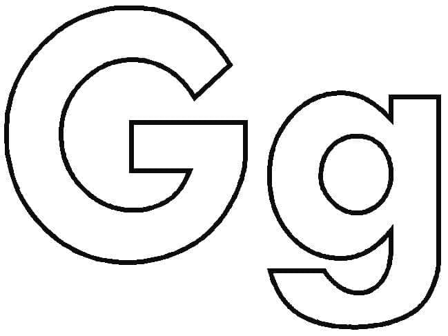 Gratis bilder bokstav G fargelegging