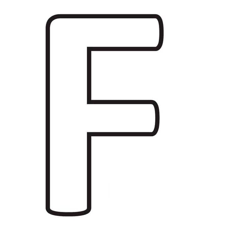 Gratis bokstav F for barn fargelegging