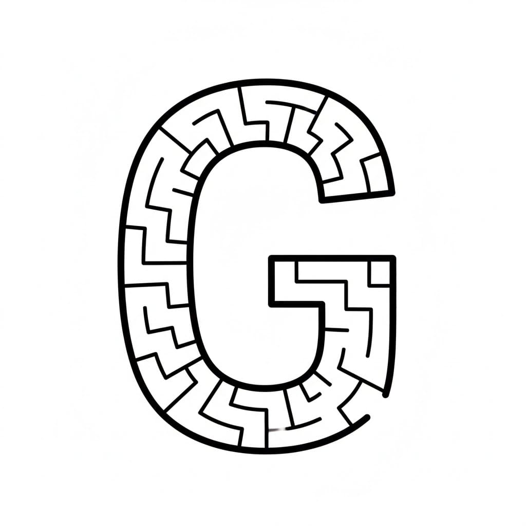 Gratis bokstav G fargelegging