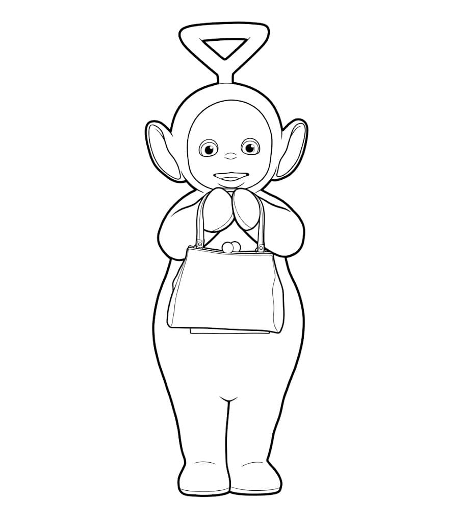 Gratis Tinky Winky fra Teletubbiene fargelegging