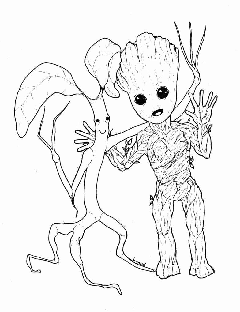 Gratis utskrivbar Groot fargelegging