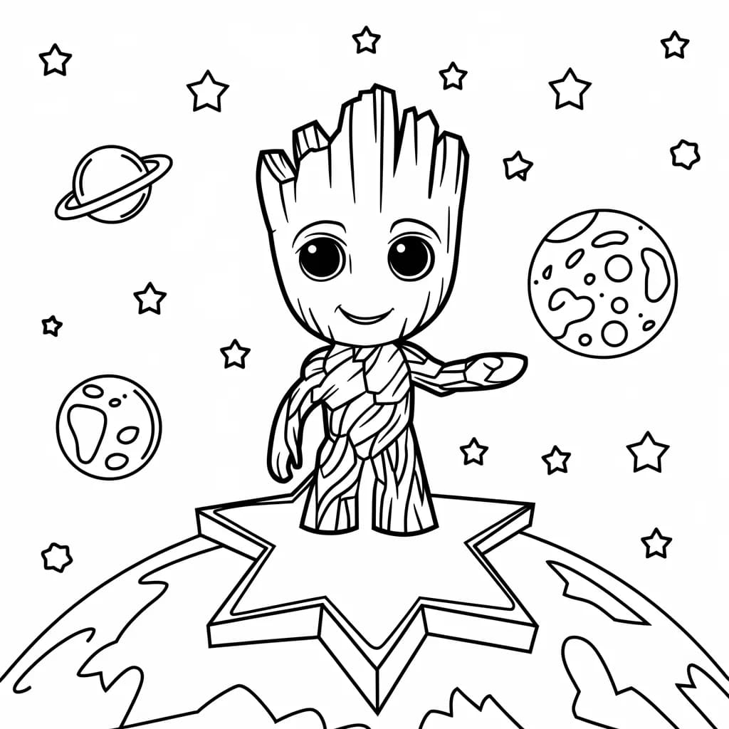 Groot i verdensrommet fargelegging