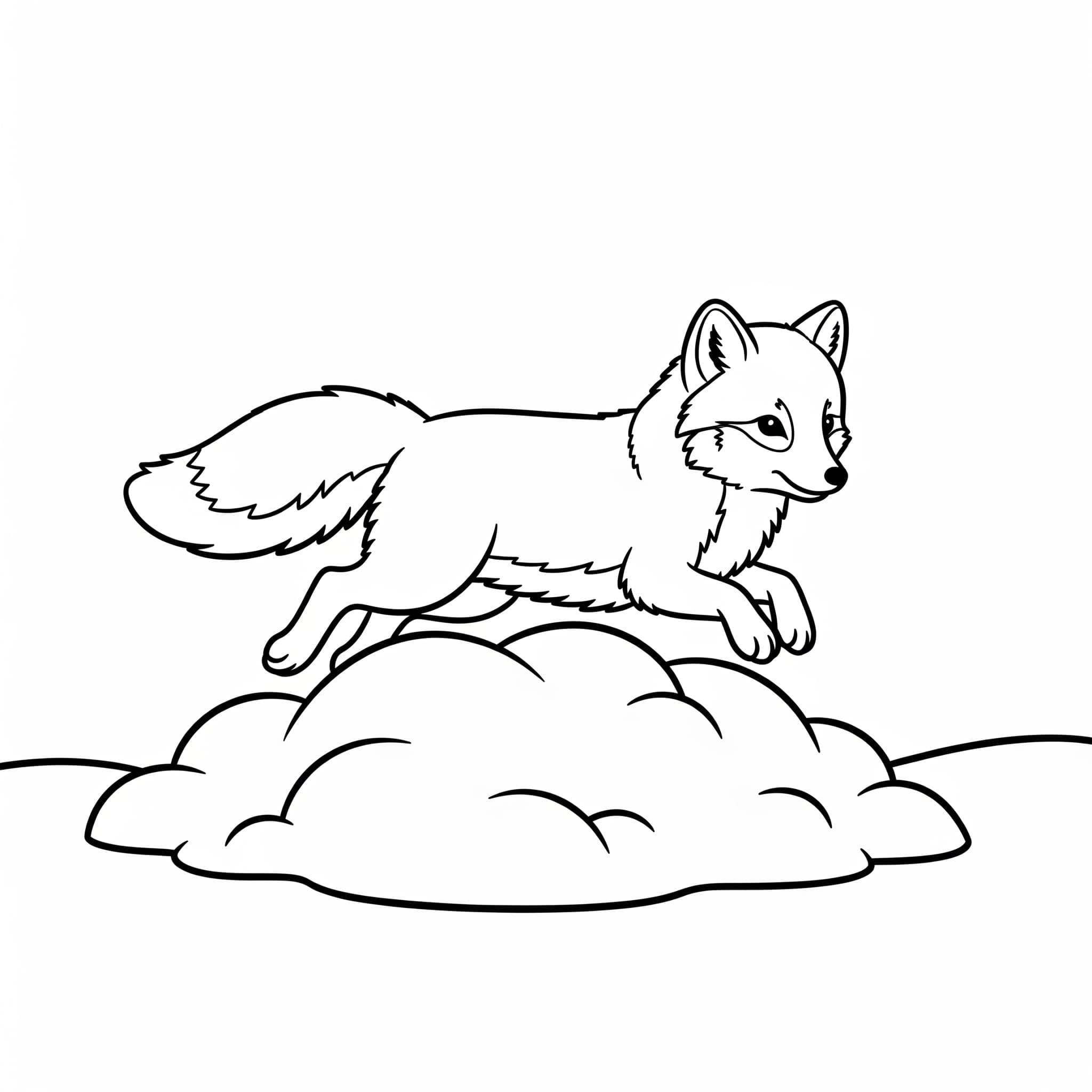 Hoppende fjellrev fargelegging